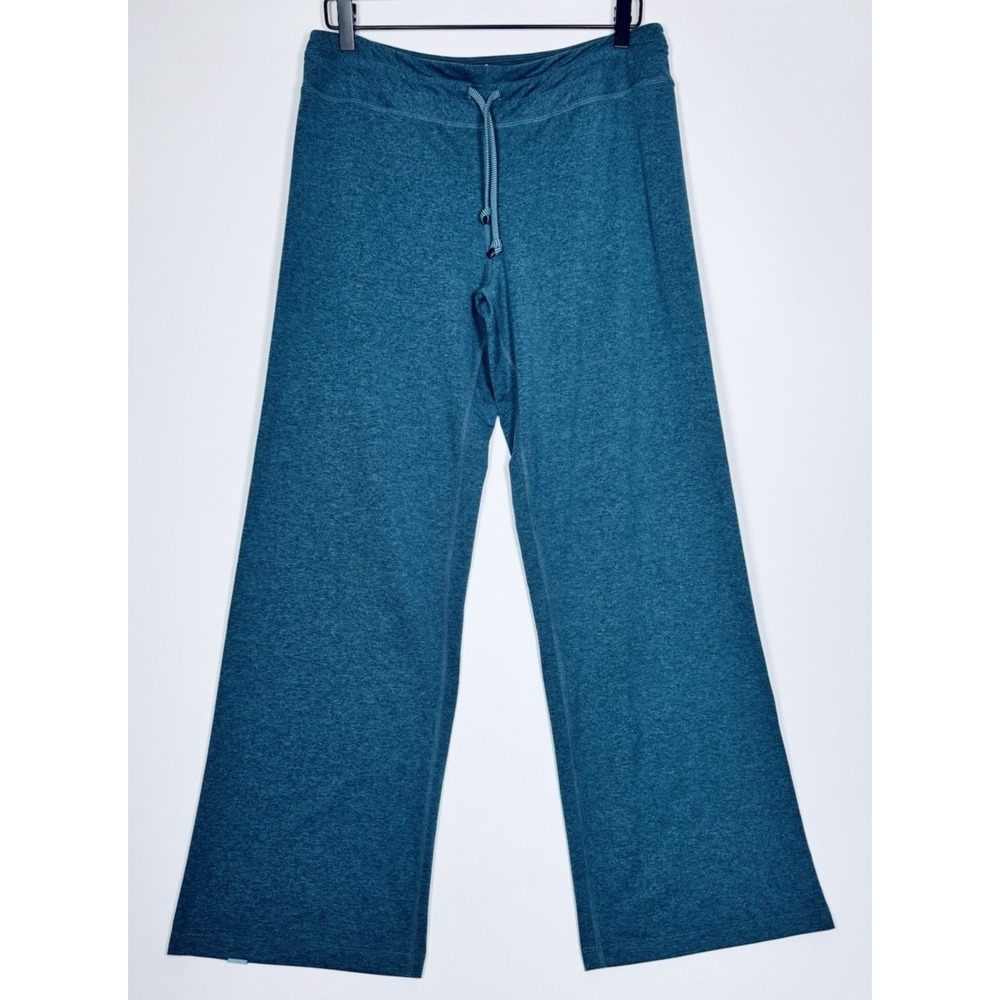 Rabbit Lounge Yoga EZ Pants Women Medium Teal Heather Drawstring Stretch